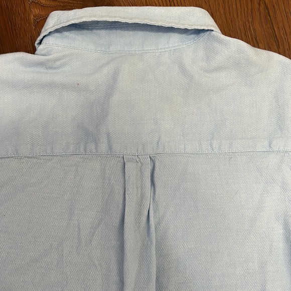 Boys XL (14-16) blue /white long sleeve button down dress shirt - Picture 5 of 8